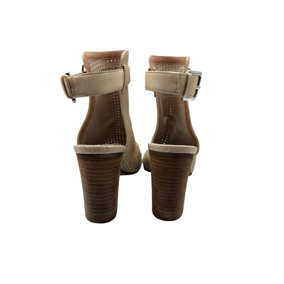 Sam Edelman Perforated Sandals Block Heel Peep Toe shoe size 6 - Picture 4 of 9